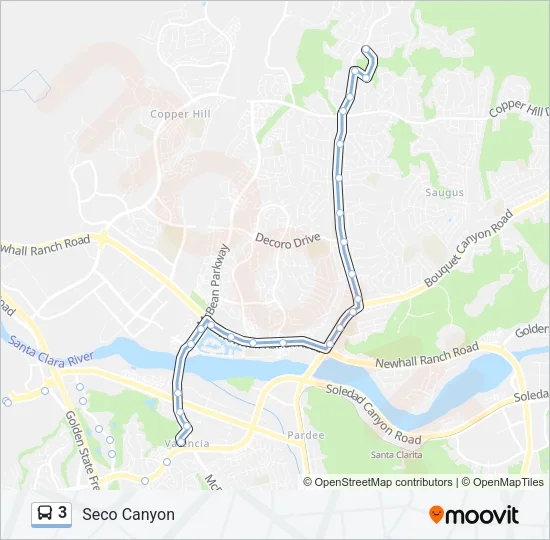 3 Bus Line Map