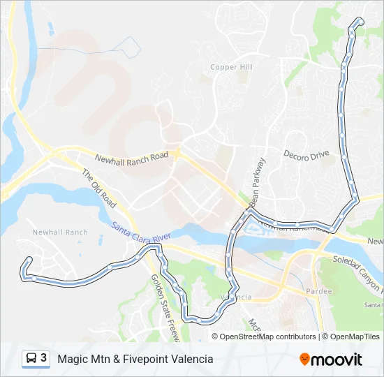 3 Bus Line Map