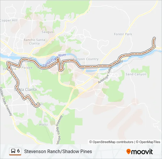 6 Bus Line Map