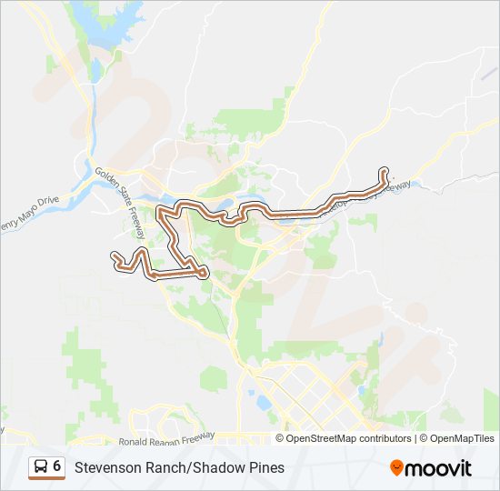 6 bus Line Map