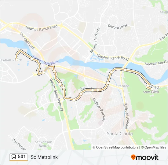 501 Bus Line Map