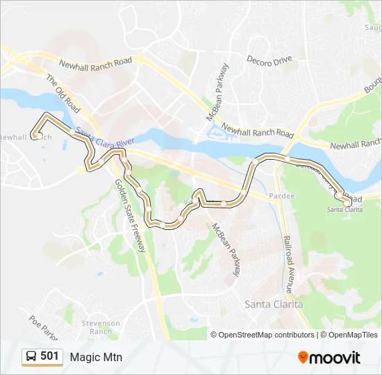 501 Bus Line Map