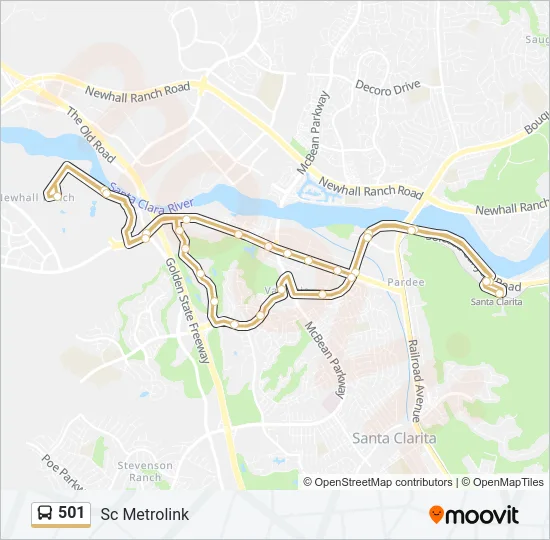 501 Bus Line Map