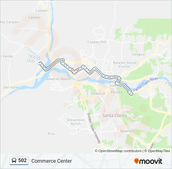 502 Bus Line Map