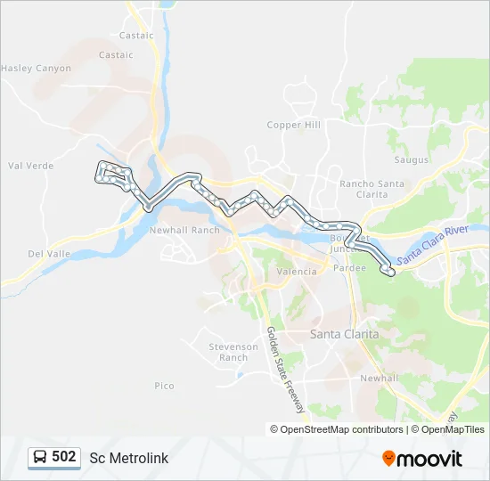 502 Bus Line Map