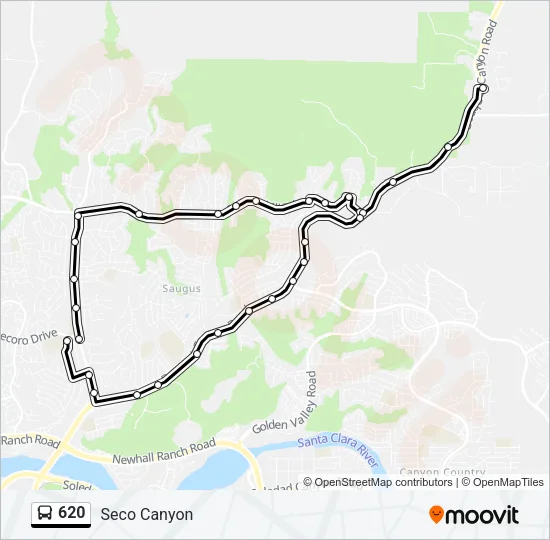 620 Bus Line Map