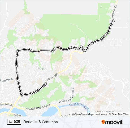 620 bus Line Map