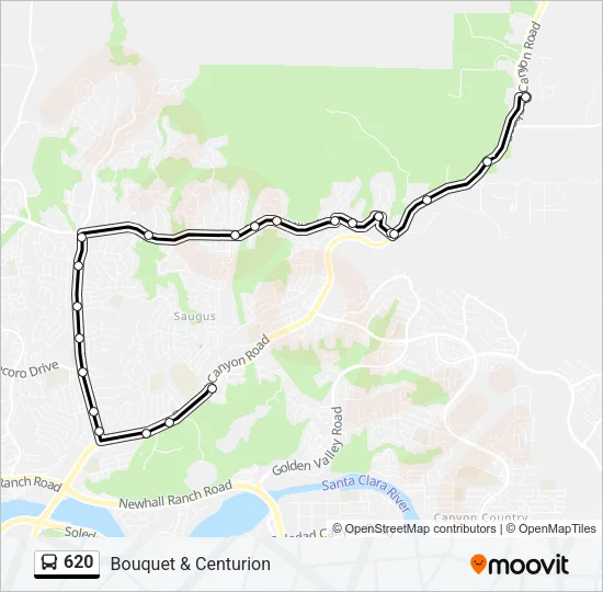 620 Bus Line Map