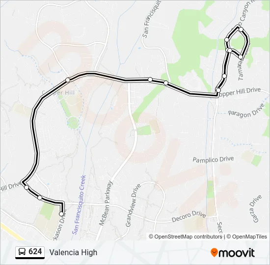 624 Bus Line Map
