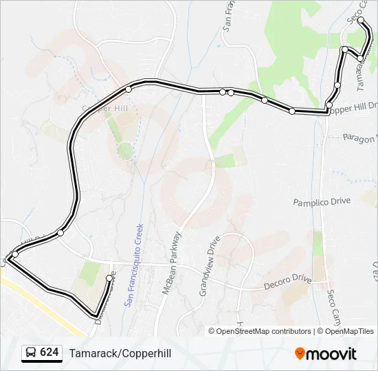 624 Bus Line Map
