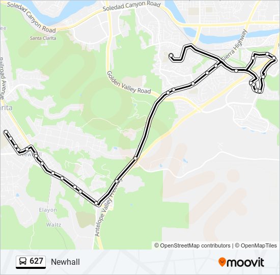 627 bus Line Map