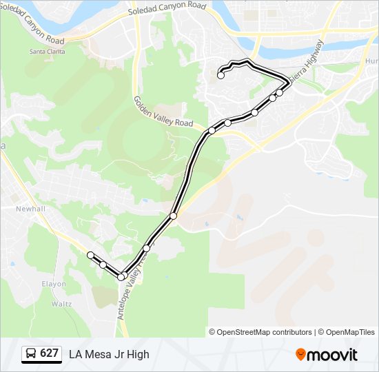 627 bus Line Map