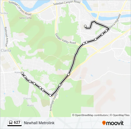 627 Bus Line Map