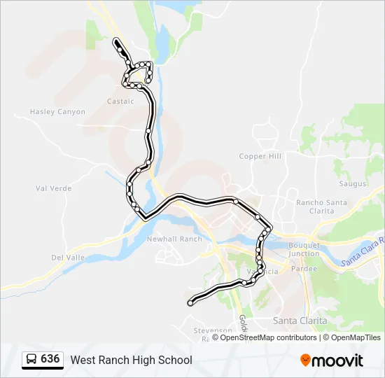 636 Bus Line Map