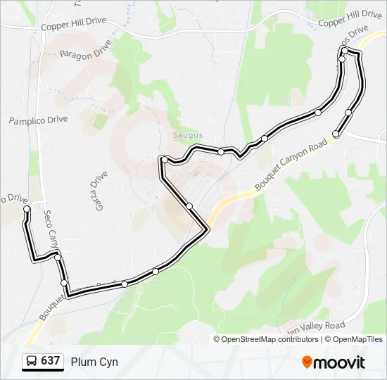 637 Bus Line Map