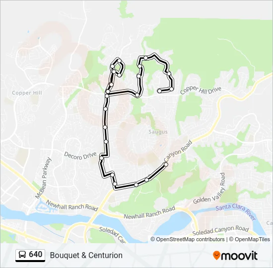 640 Bus Line Map