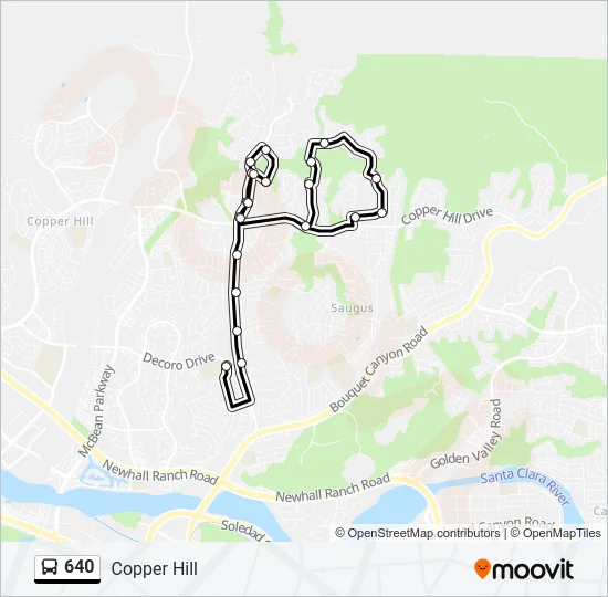 640 Bus Line Map
