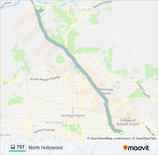 757 bus Line Map