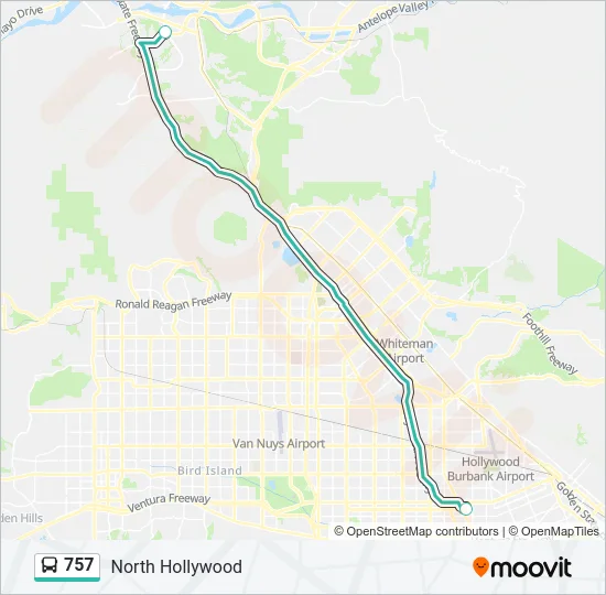 757 Bus Line Map