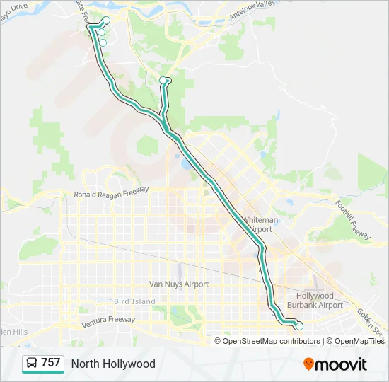 757 Bus Line Map
