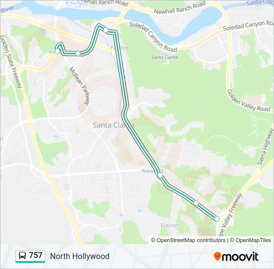 757 Bus Line Map
