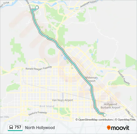 757 Bus Line Map