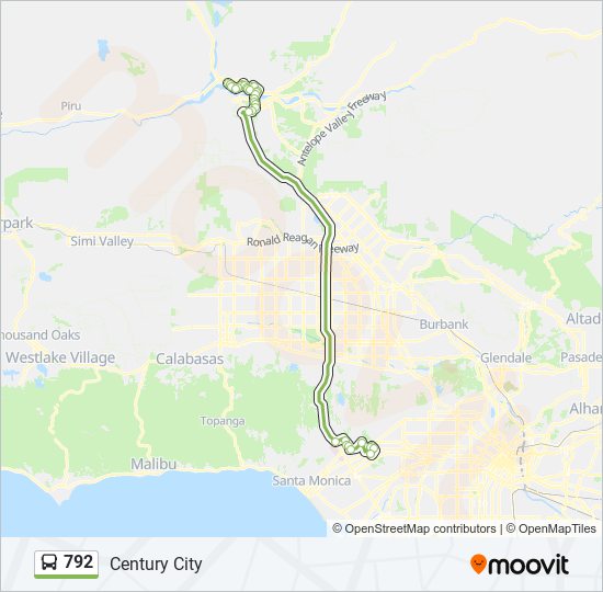 792 bus Line Map