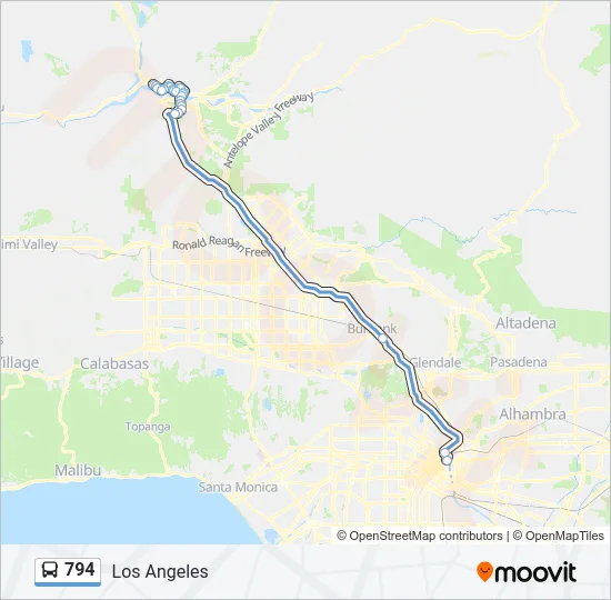 794 Bus Line Map