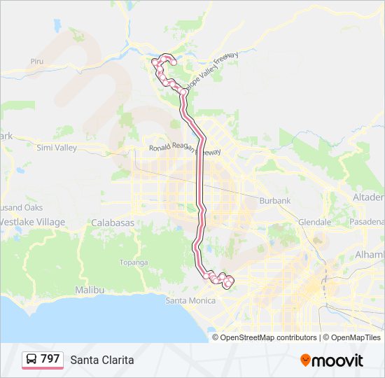 797 bus Line Map