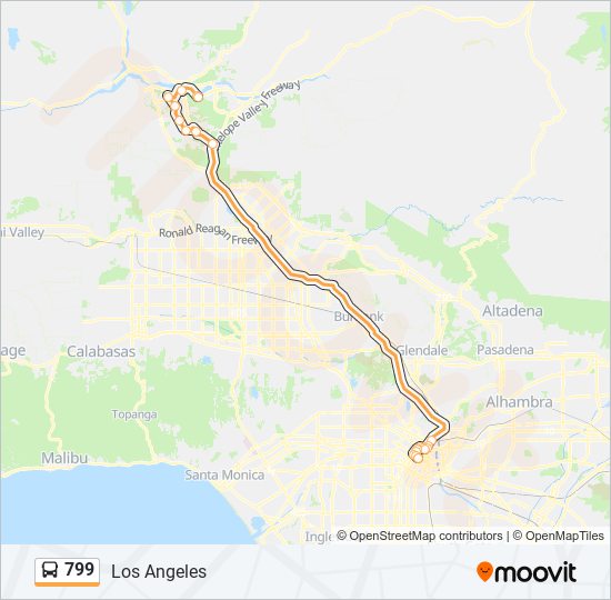 799 bus Line Map