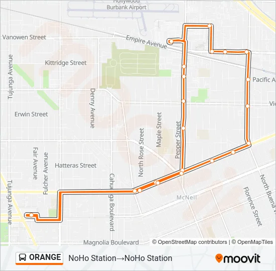 ORANGE Bus Line Map