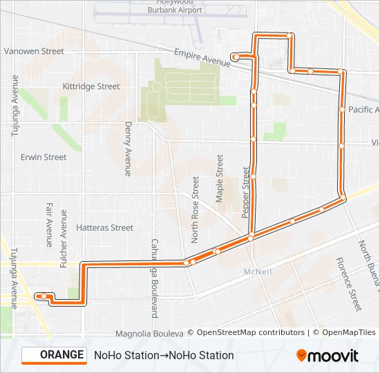 ORANGE bus Line Map