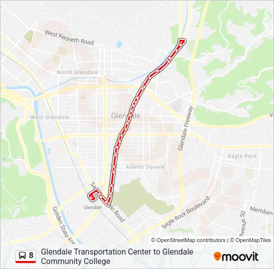 8 Bus Line Map