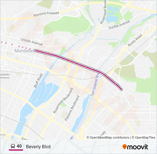 40 Bus Line Map