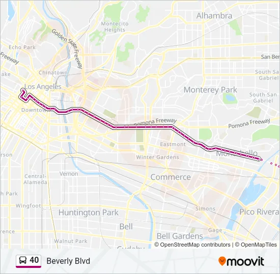 40 Bus Line Map