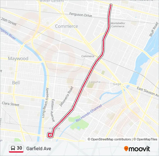30 Bus Line Map