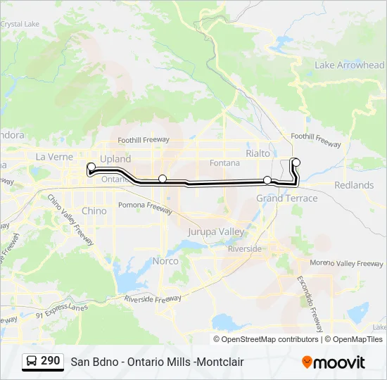 290 Bus Line Map