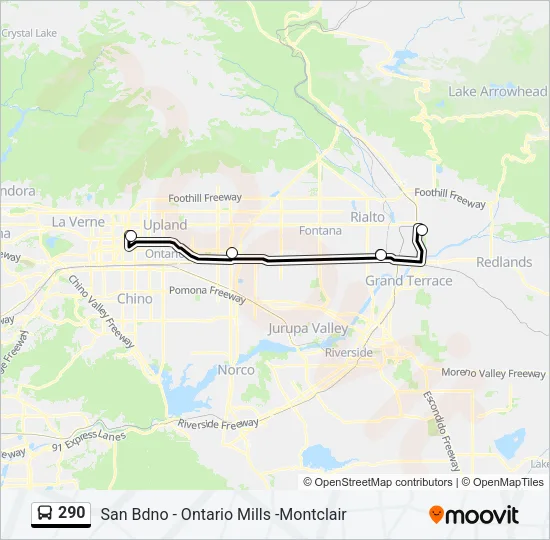 290 Bus Line Map