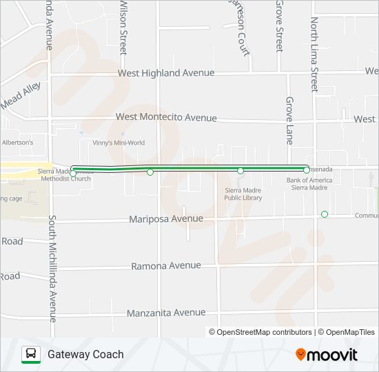 GATEWAY COACH  Line Map