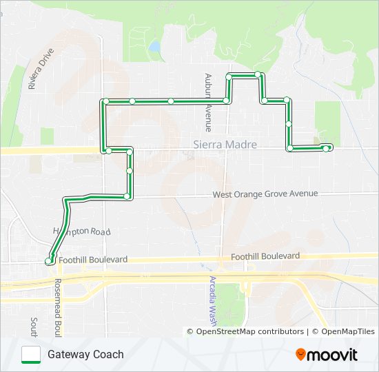 GATEWAY COACH bus Line Map