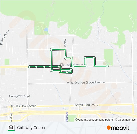 Mapa de GATEWAY COACH de autobús