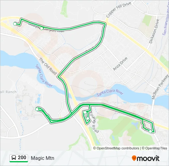 200 Bus Line Map