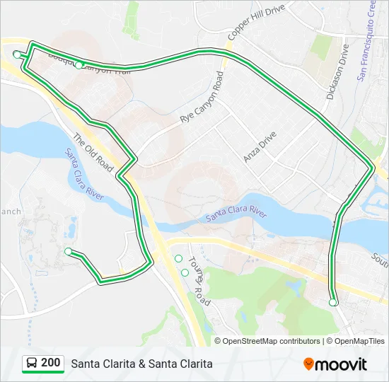 200 Bus Line Map