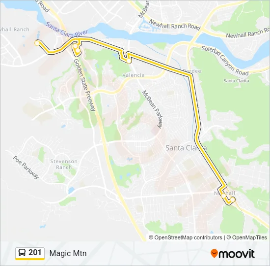 201 Bus Line Map