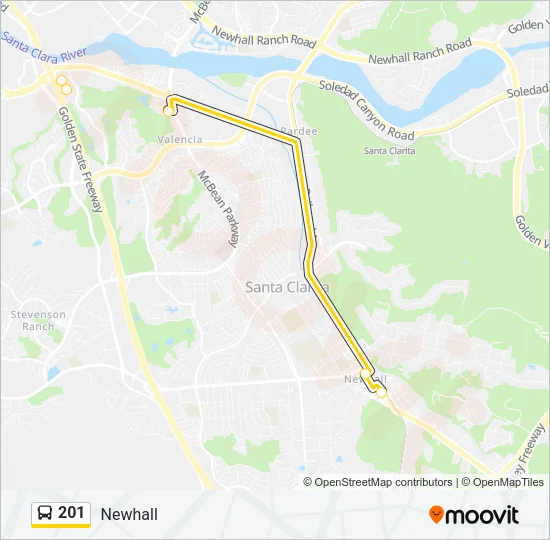 201 Bus Line Map