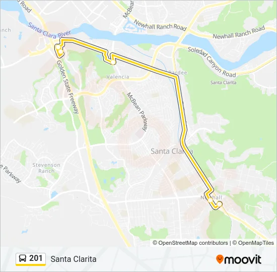 201 Bus Line Map