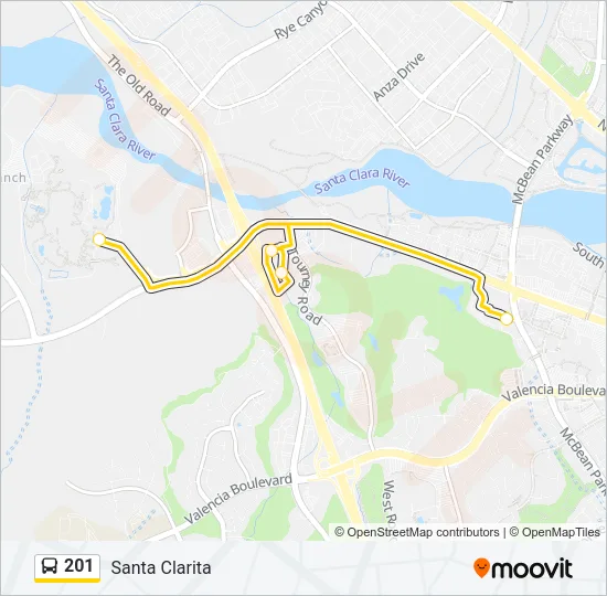 201 Bus Line Map
