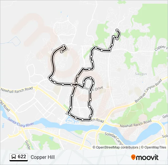622 Bus Line Map