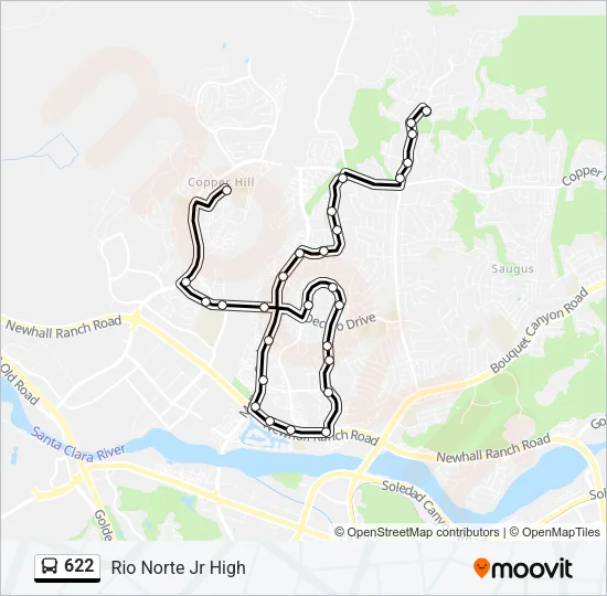 622 Bus Line Map