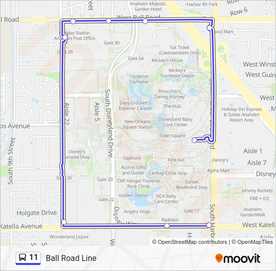 11 Bus Line Map
